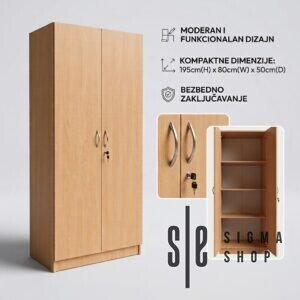 Arhivski orman Standard Beech – 186x80x40 cm