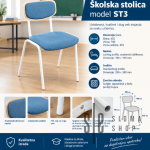 Školska stolica Model: ST 3