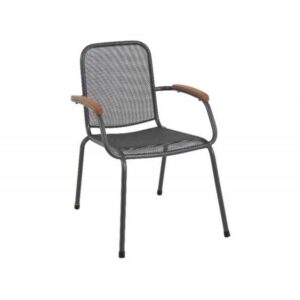 Baštenska metalna stolica – tamno siva Lopo