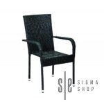 Bay stolica od ratana - crna
