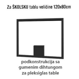 Podkonstrukcija za Školsku pleksiglas Tablu